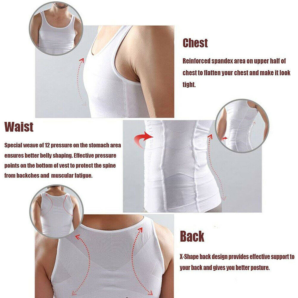 Compression Shirts for Men Slimming,Men Body Shaper Fajas para Hombres