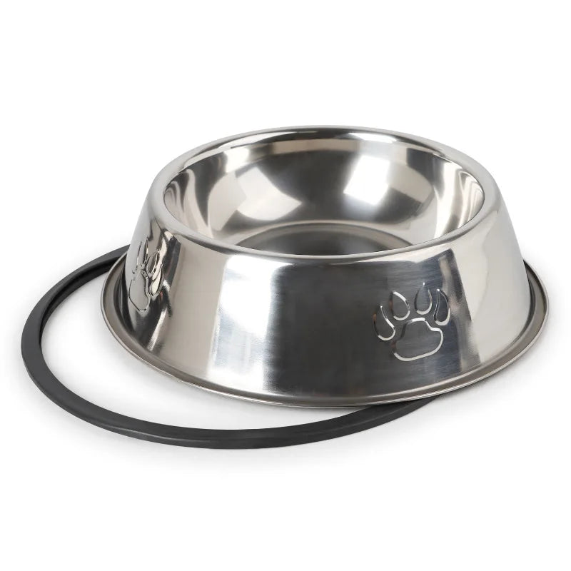 Quality Paw Stainless Steel Pet Dog Bowl Feeder Skidproof Anti-ant