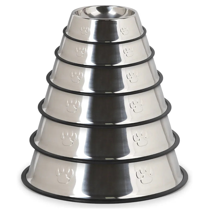 Quality Paw Stainless Steel Pet Dog Bowl Feeder Skidproof Anti-ant