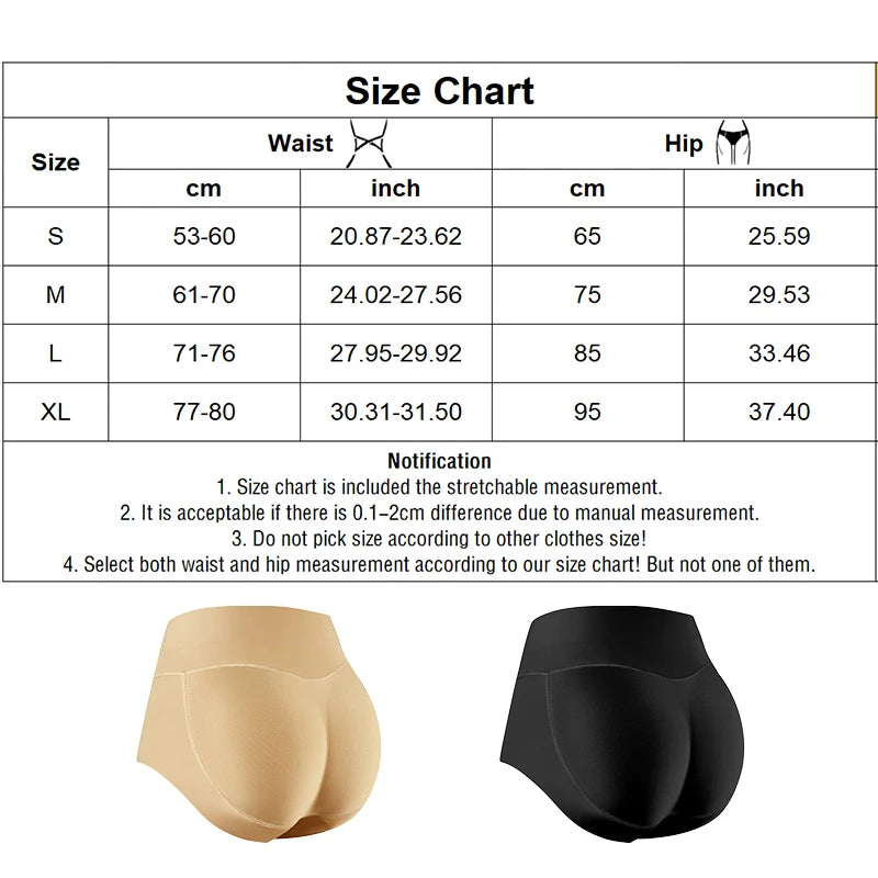 Breathable Padded Panties Hip Lifter Butt Enhancer Women Shapewear