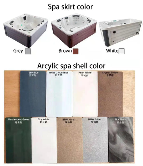 Outdoor Deluxe 4 person hot tub with deep seats hotel bathtub pool spa