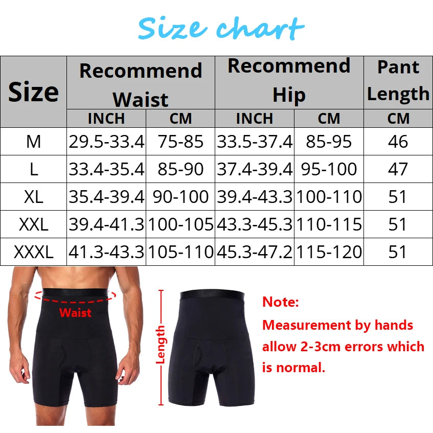 Men Slimming Body Shaper Waist Trainer High Waist Shaper Control