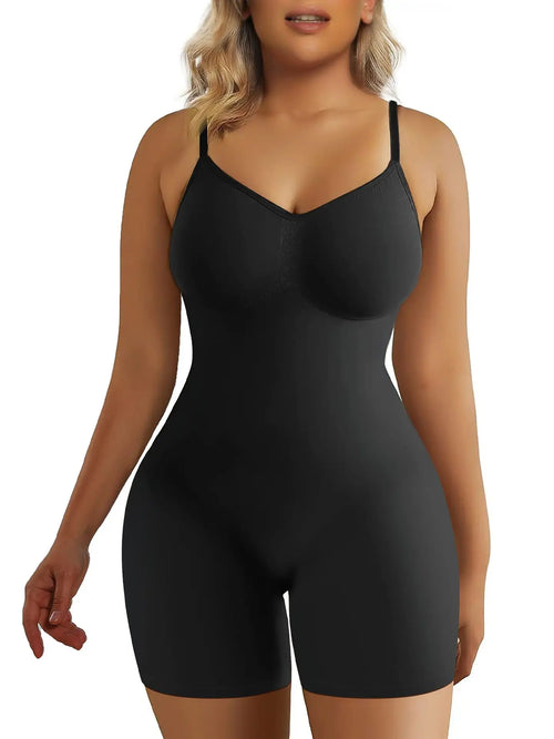 Bodysuit For Women Tummy Control Shapewear Seamless High Waist Flat