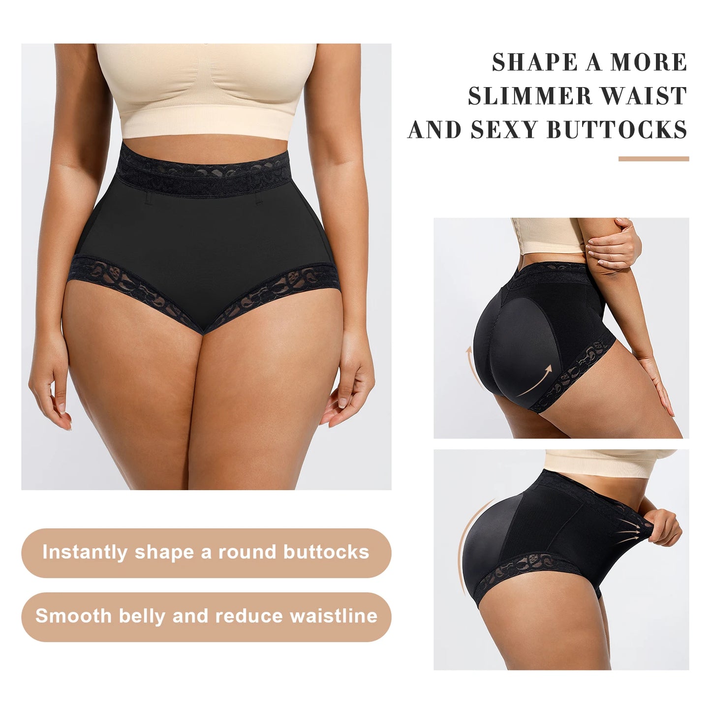 BBL Stretch Shorts Women Shaper Lift Tummy Control Shorts Butt Lifter
