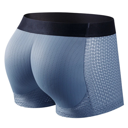 Men Trunks Built-in Fake Butt Hip Lifter Enhancer Shorts Boxer Briefs