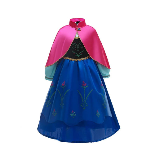 Fantastic Anna Princess Dresses Girls Halloween Costume Long Gown Kids