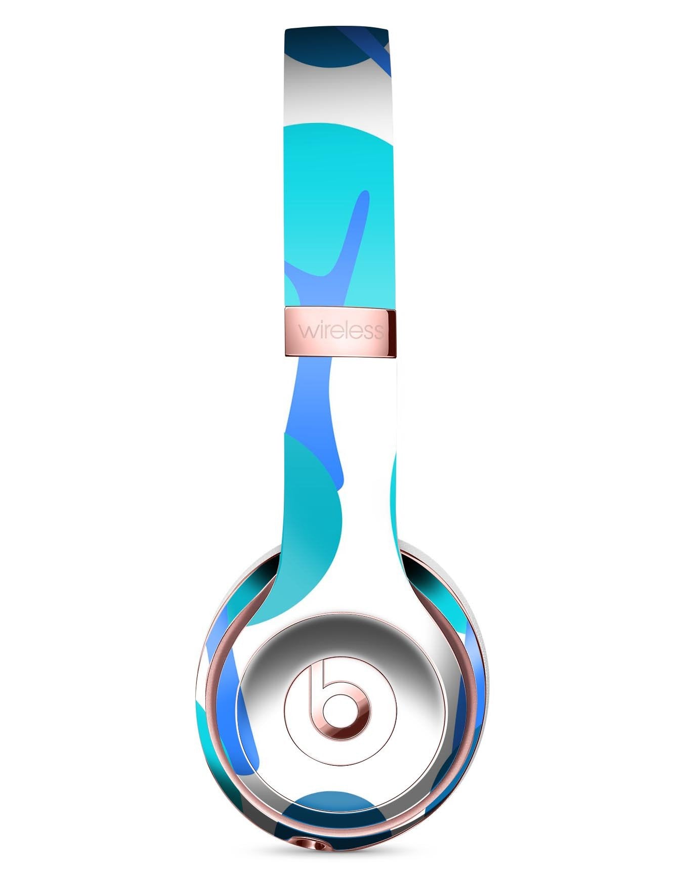 Bright Shades of Blue Cartoon Trees Full-Body Skin Kit for the Beats