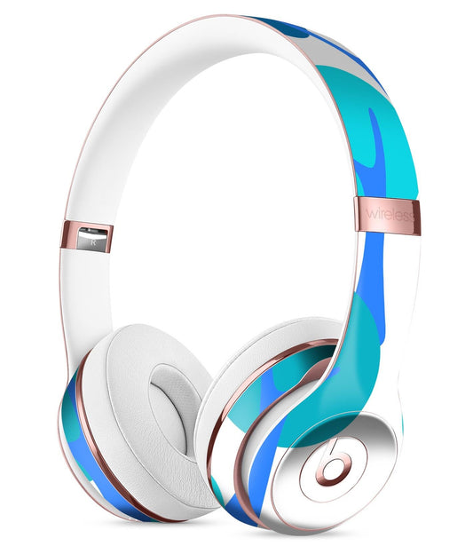 Bright Shades of Blue Cartoon Trees Full-Body Skin Kit for the Beats