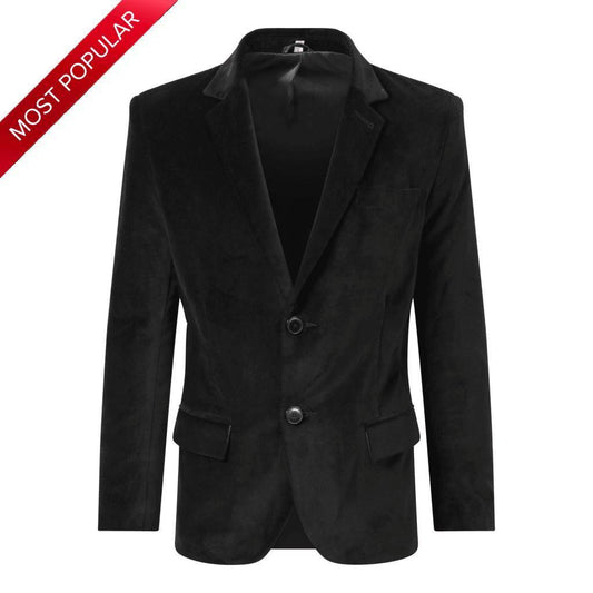 Black Velvet Slim Fit Formal Blazer (G20-VELVET)